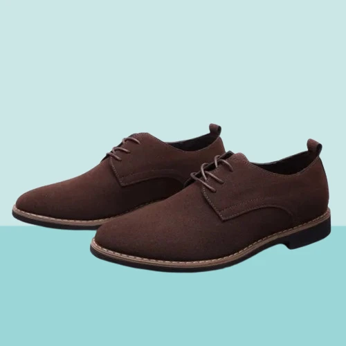 Luxury Men Formal Shoes Lace-Up PU Loafers Soft Sole Pointed Toe