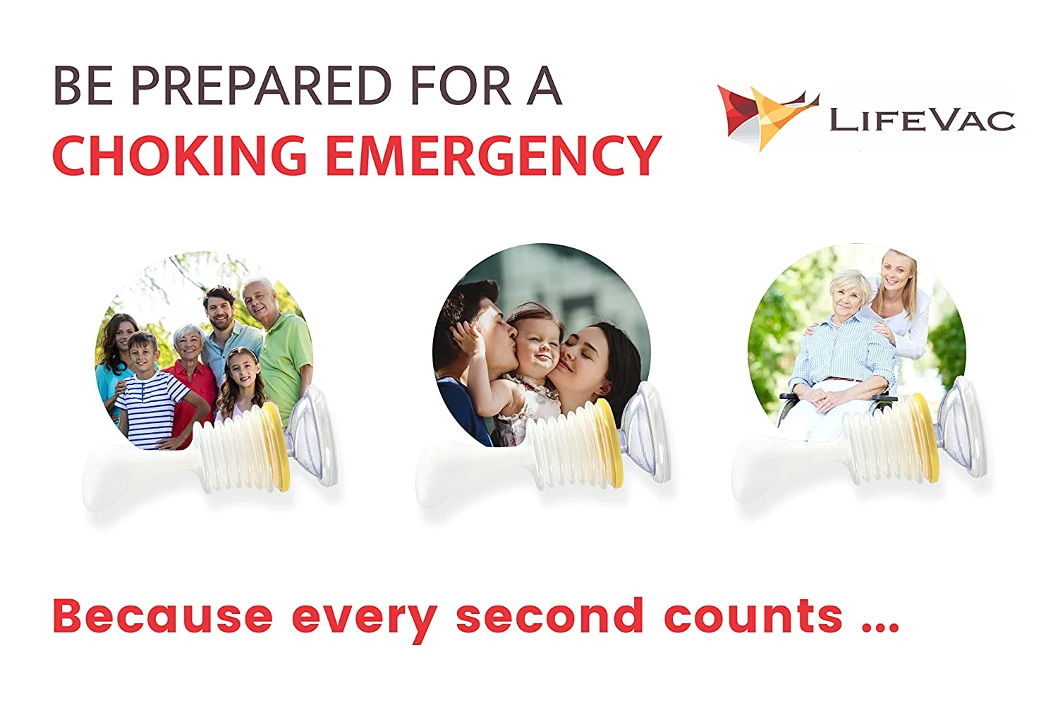 LifeVac Rescue Kit – Compact Anti-Choking Device for Home Emergencies, Quick-Act