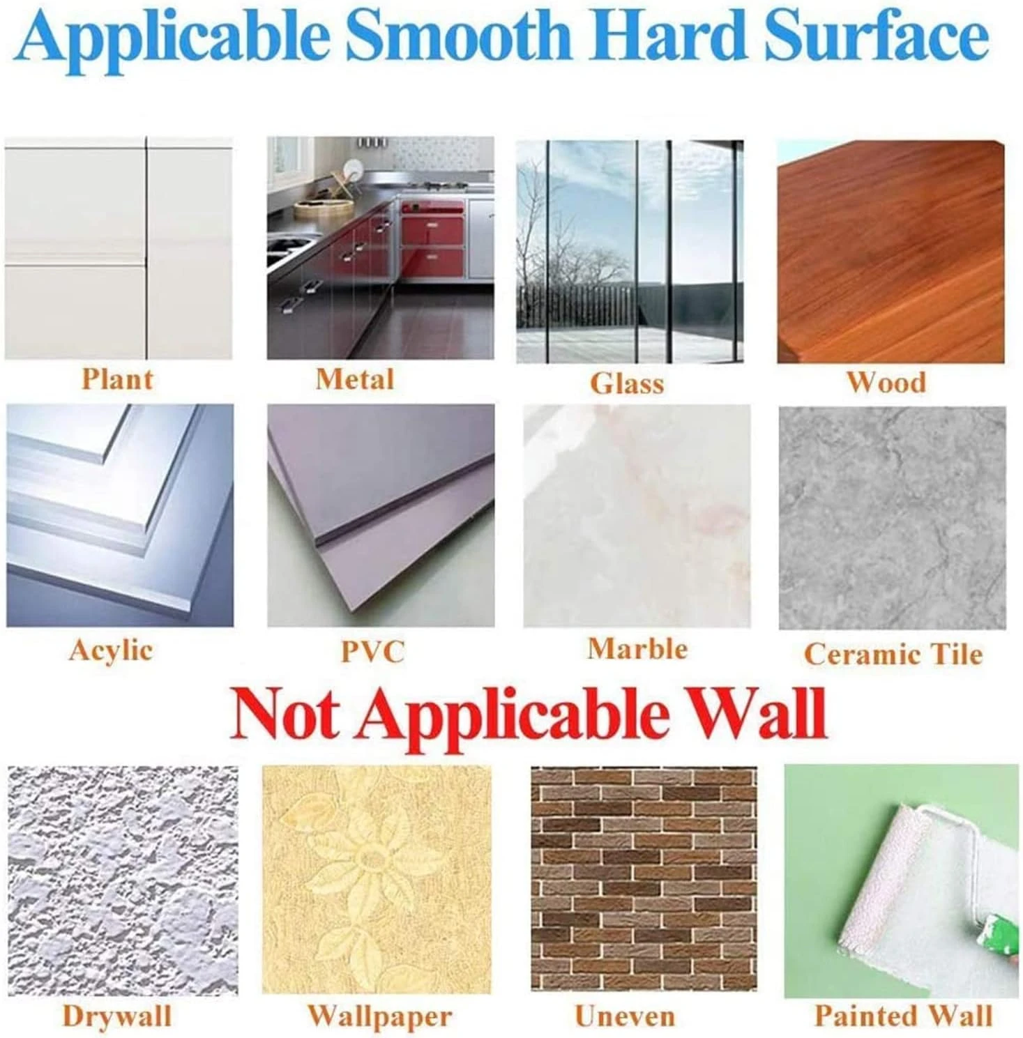 Sky-Touch Adhesive Hooks Heavy Duty Wall Hooks 20Pack 8Kg Max, Self Adhesive Hoo