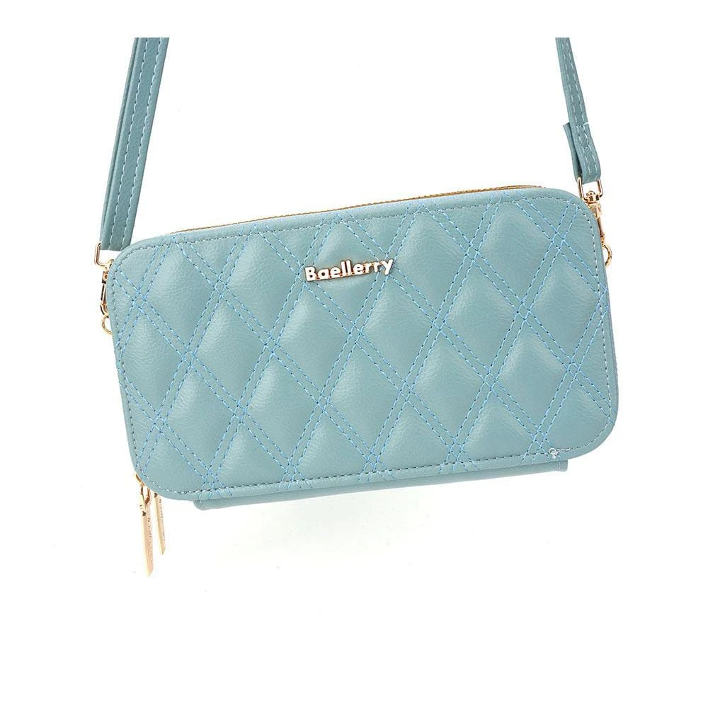 “Korean Style Women’s Cellphone Purse with Diamond Motif – PU Leather Shoulder B