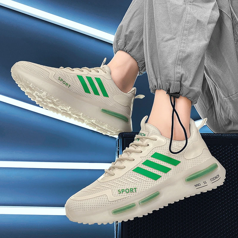 Air Cushion Sports Shoes Men Lace-up Sports Sneakers Outdoor Breathable Casual S