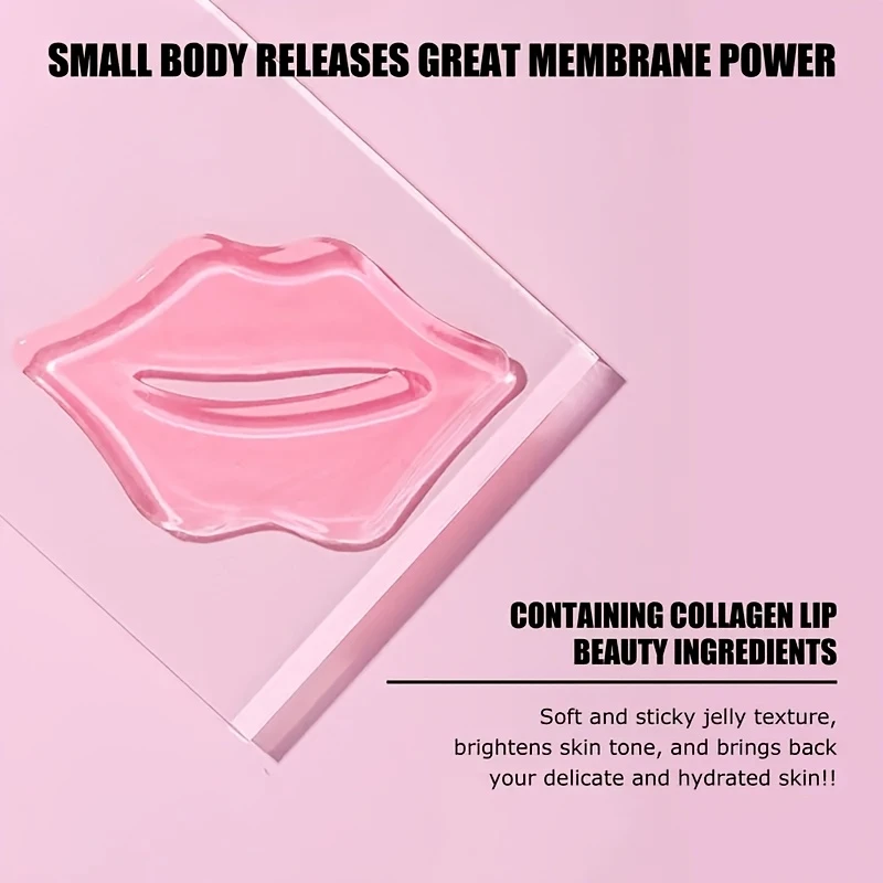 20pcs Collagen Crystal Lip Mask Moisturizes Dry Lips, Smooths Fine Lines, Deeply