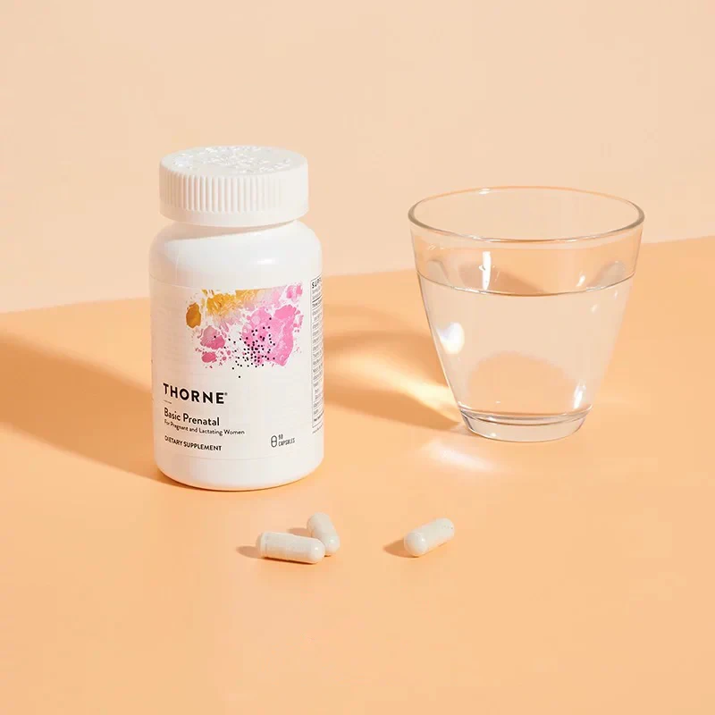 THORNE Basic Prenatal – Daily Multivitamin with Folate, Choline & 18 Essential N