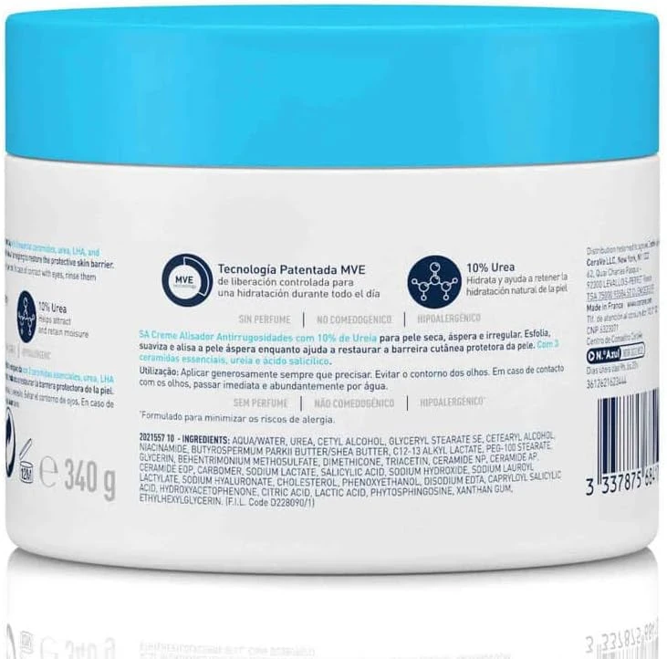 CeraVe SA Smoothing Cream 340g/12oz | Body Moisturiser for Smoother Skin in Just