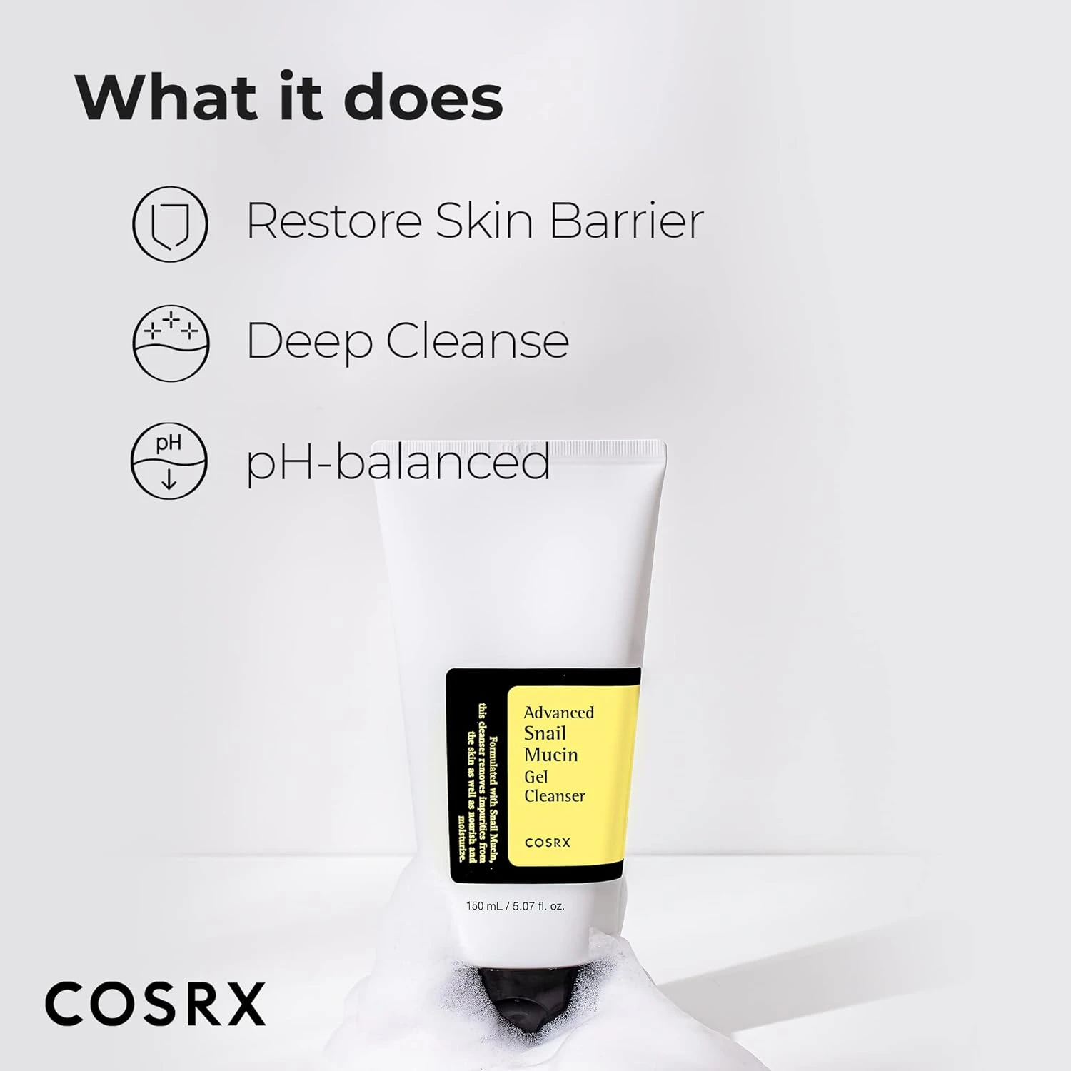 Cosrx Advanced Snail Mucin Gel Cleanser 150 Ml
