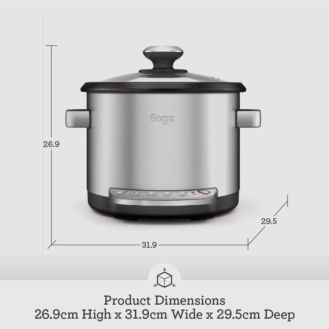 Sage - The Risotto Plus Multi-Cooker – 3.7L, 6 in 1: Risotto, Rice, Steam,Sauté,