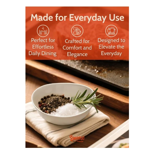 Sweese 4 Inch Porcelain Small 4 oz Bowls for Sauce | Charcuterie | Dipping | Sna