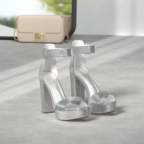 DREAM PAIRS Hi-lo womens heeled sandal