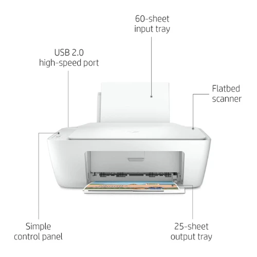 HP DeskJet 2320 All-in-One Printer, Color, Printer for Home, Print, copy, scan, 