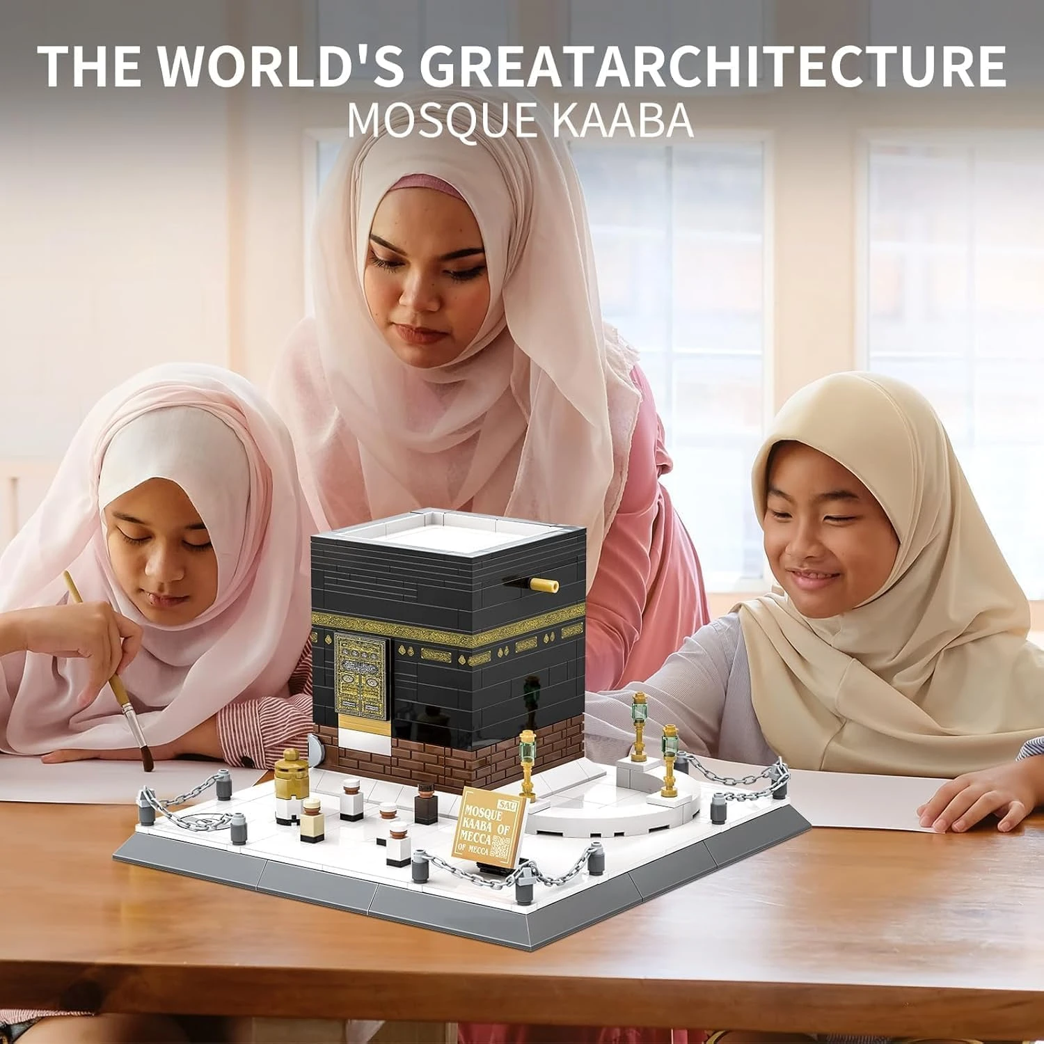 Kaaba Bricks Islamic Toy Building Blocks with 446pcs Bricks for Famous Kaabaa Bu