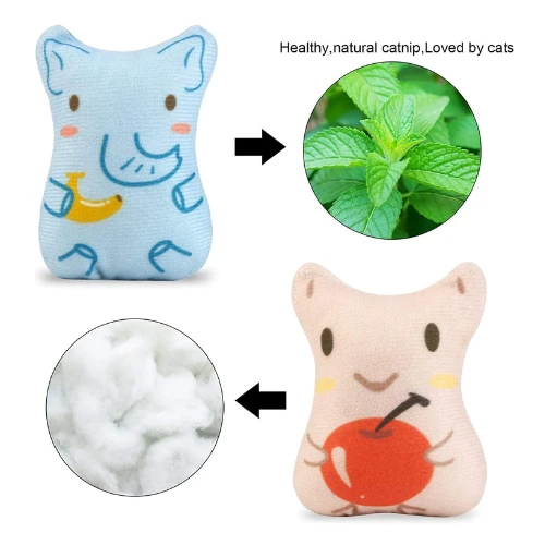 Sunscreen 5 Pack Catnip Toys, Catnip Toy Pillow, Interactive Catnip Filled Kitte