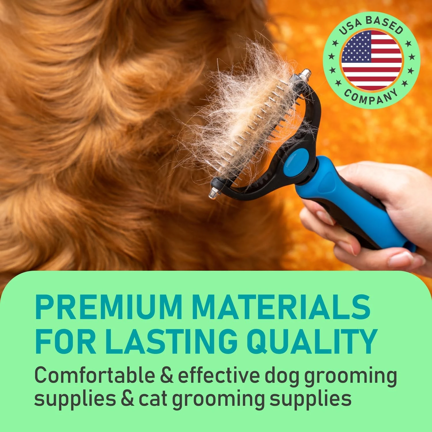 Maxpower Planet Pet Grooming Brush - Double Sided Shedding and Dematting Underco