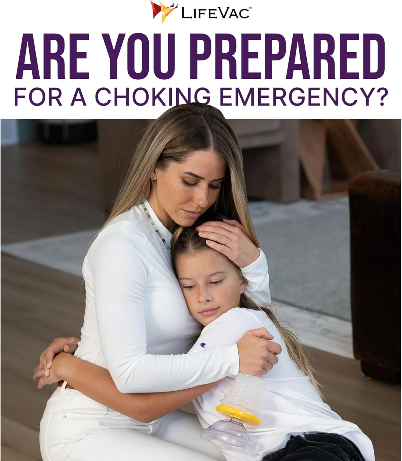 LifeVac Yellow Travel Kit - First Aid Kit, Portable Airway Suction Device | Anti