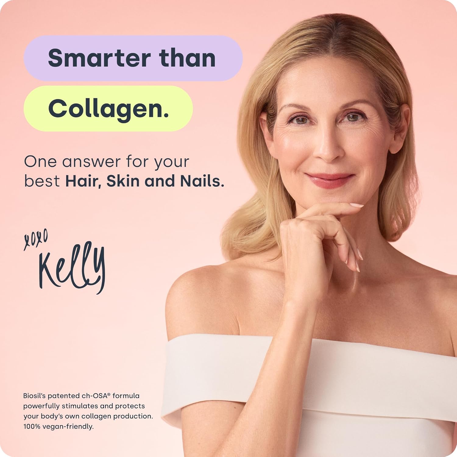 Biosil Collagen Booster Supplement – 120 Capsules, Patented ch-OSA for Skin, Hai