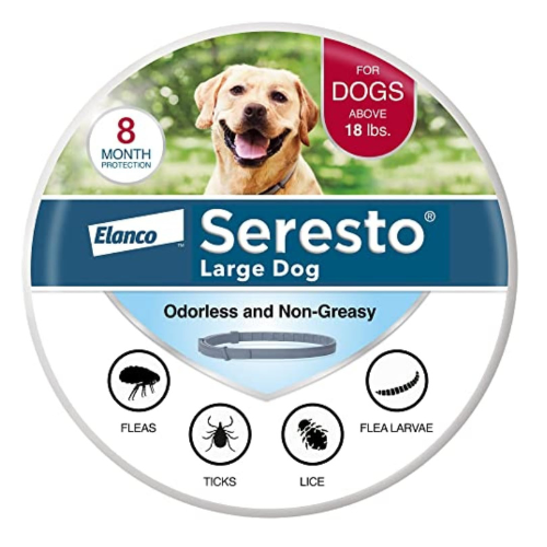 Seresto Flea & Tick Collar for Dogs Over 18 lbs – 8-Month Protection, Vet-Recomm