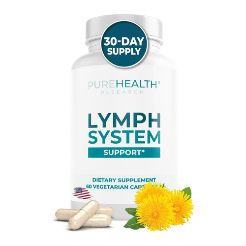 PUREHEALTH RESEARCH Lymph System Support – Lymphatic Drainage Supplement with Da