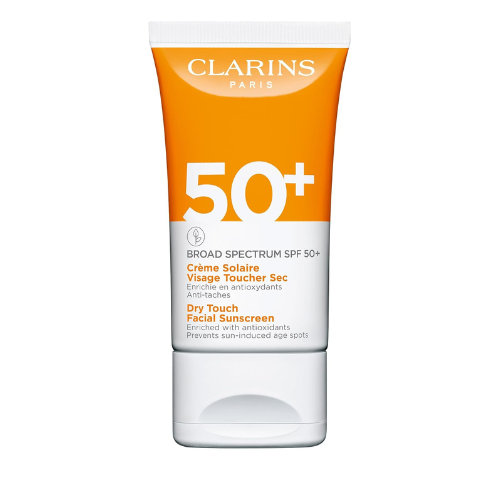 Clarins Dry Touch Face Sunscreen SPF 50+ | Broad Spectrum UVA/UVB Protection | L