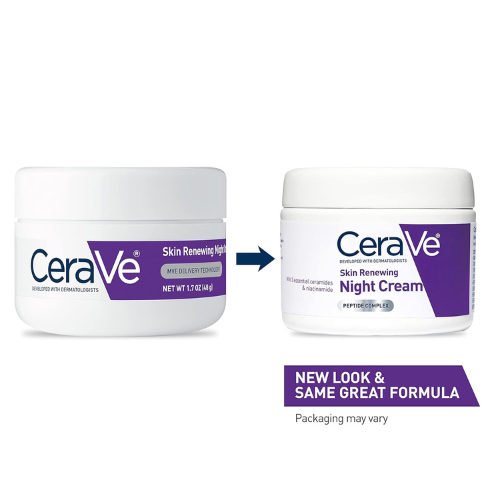 CeraVe Skin Renewing Night Cream – Niacinamide, Peptide Complex & Hyaluronic Aci