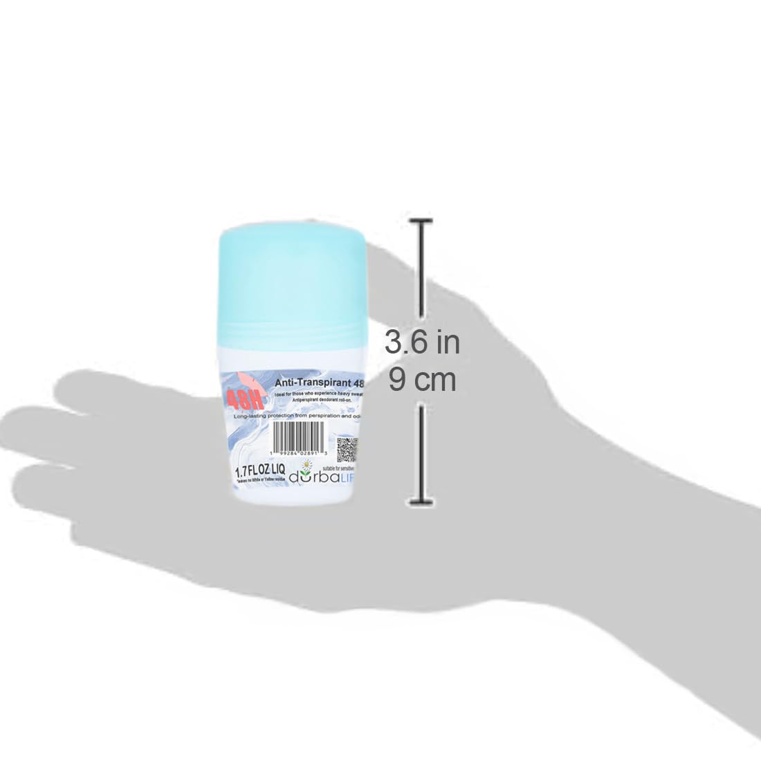 Anti-Transpirant 48H Roll-On Deodorant for Sensitive Skin – Alcohol-Free, Dry-To