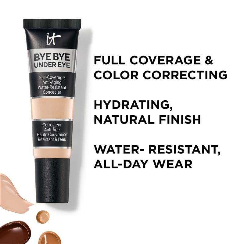 IT Cosmetics Bye Bye Under Eye Concealer – 24H Full Coverage, Water-Resistant Br