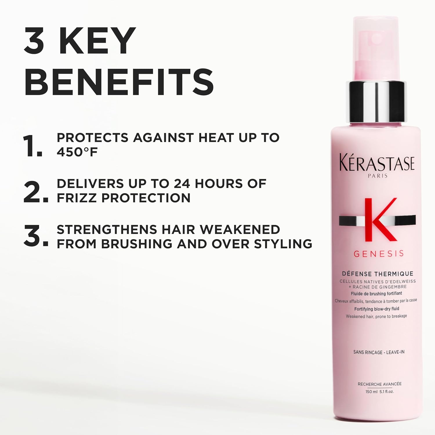 Kerastase Genesis Thermique Blow Dry Primer – Heat Protectant for Weak or Damage