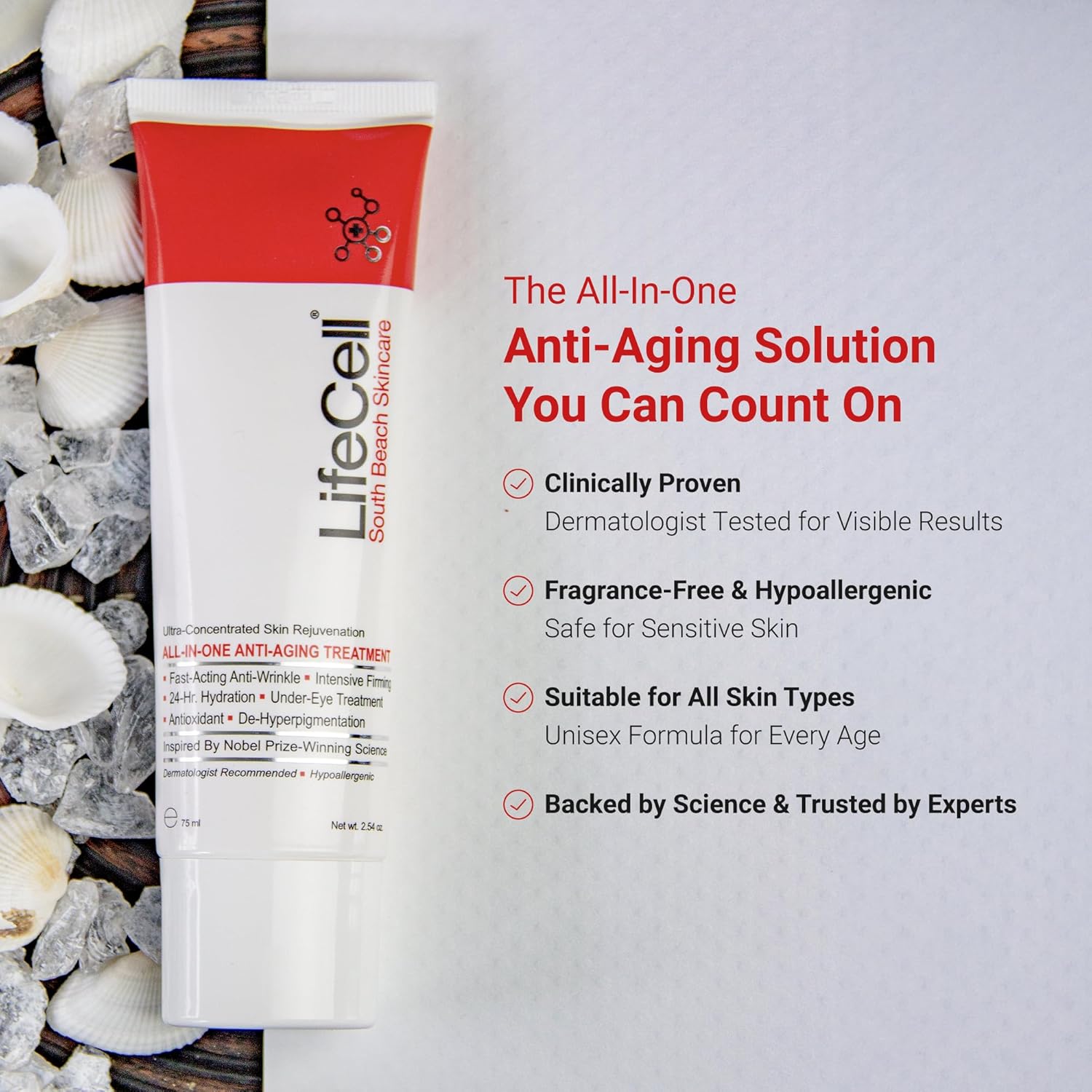 LifeCell All-in-One Anti-Aging Cream – Reduces Wrinkles, Fine Lines, Dark Circle