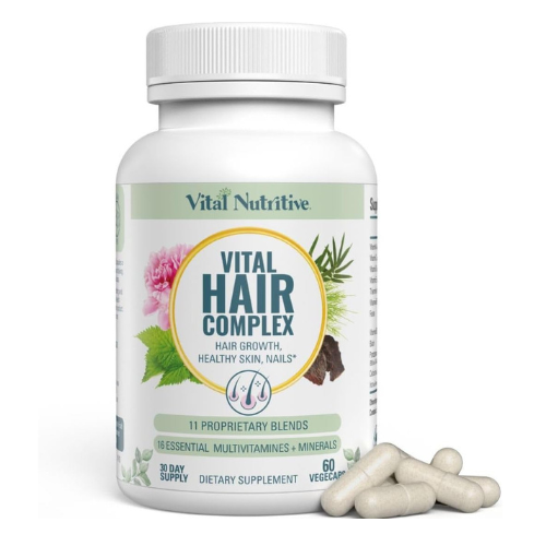 VITAL NUTRITIVE Vital Hair Complex – Biotin & Vitamin B Hair Supplement for Wome