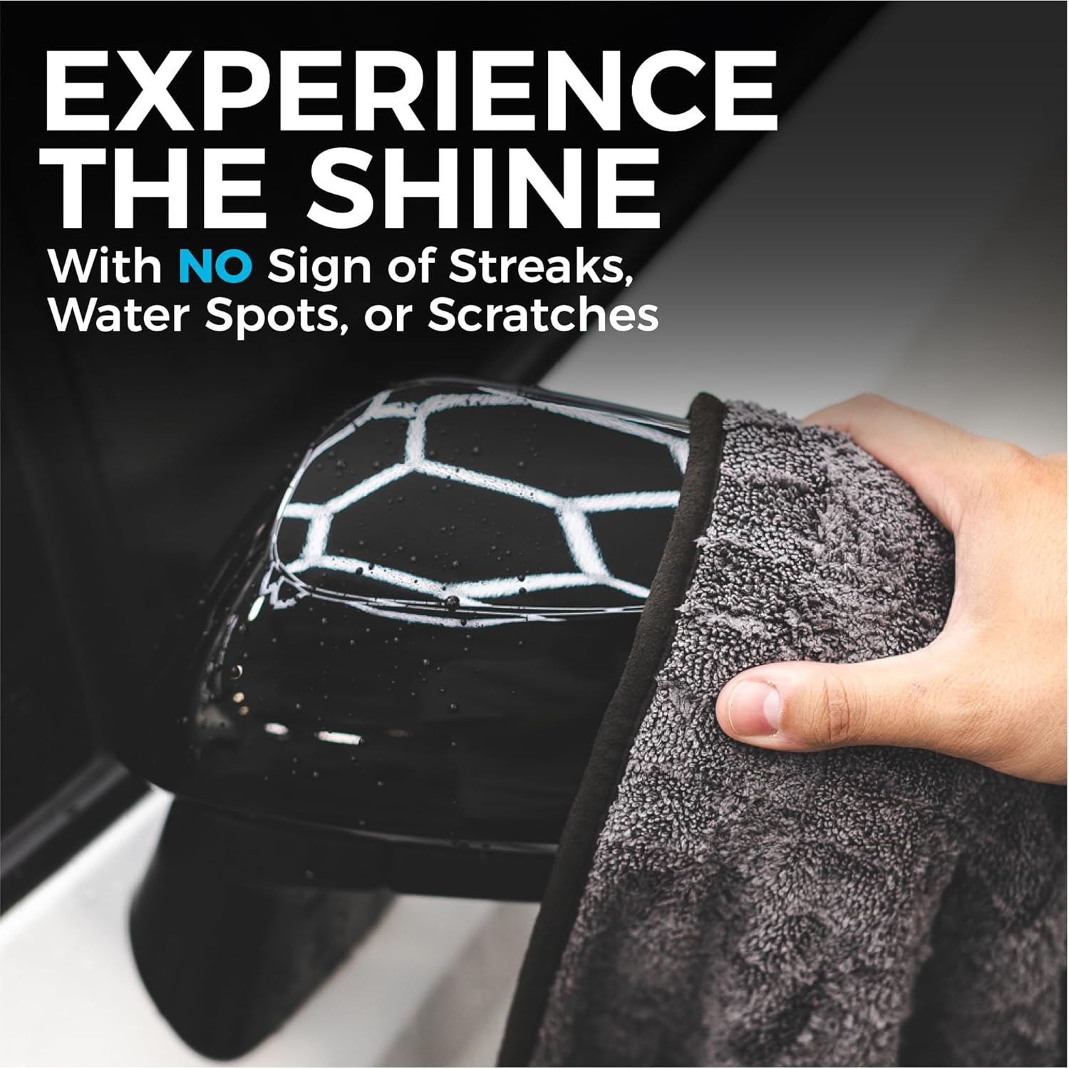 The Rag Company Gauntlet Car Drying Towel – 70/30 Korean Microfiber, 900 GSM, Fa