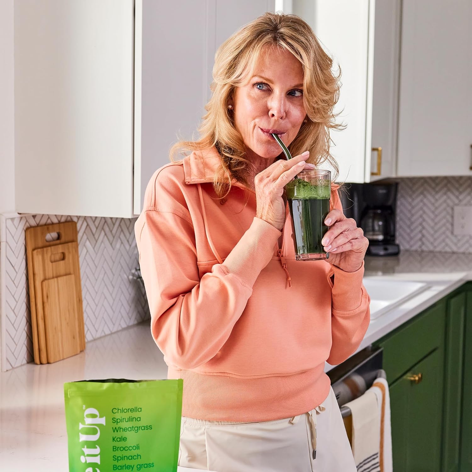 LIVE IT UP Super Greens Powder – Plant-Based Superfood with Probiotics & Enzymes