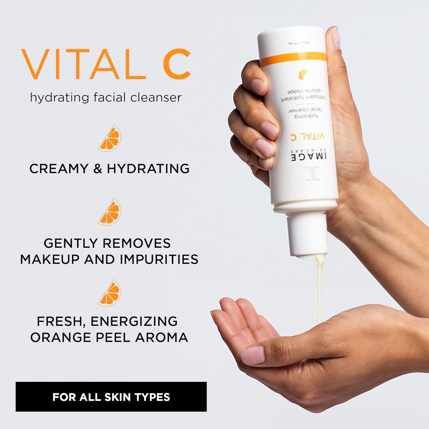 IMAGE Skincare VITAL C Hydrating Facial Cleanser – Gentle Vitamin C Face Wash wi