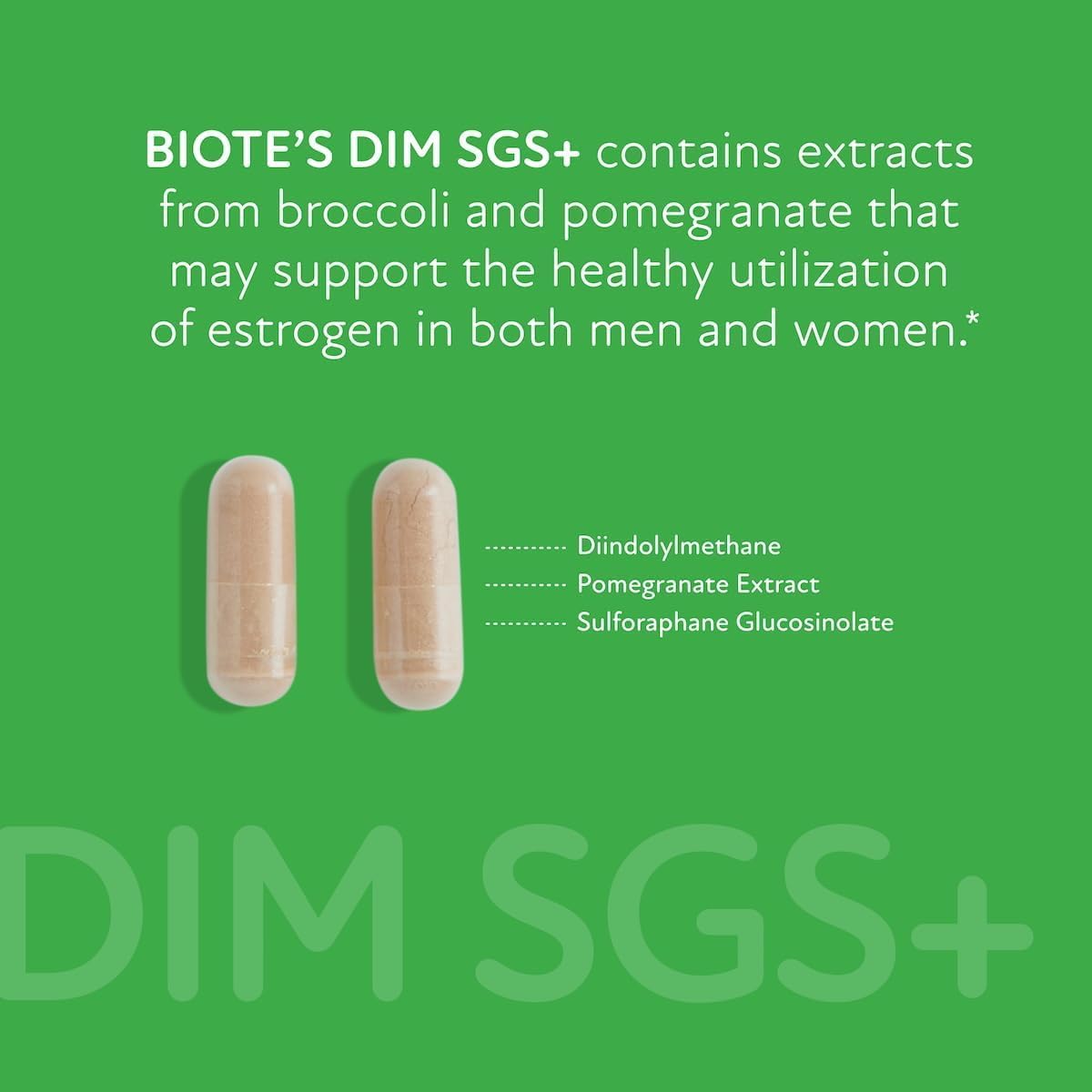 Biote Nutraceuticals DIM SGS+ – Hormone Support & Detox Supplement (60 Capsules)