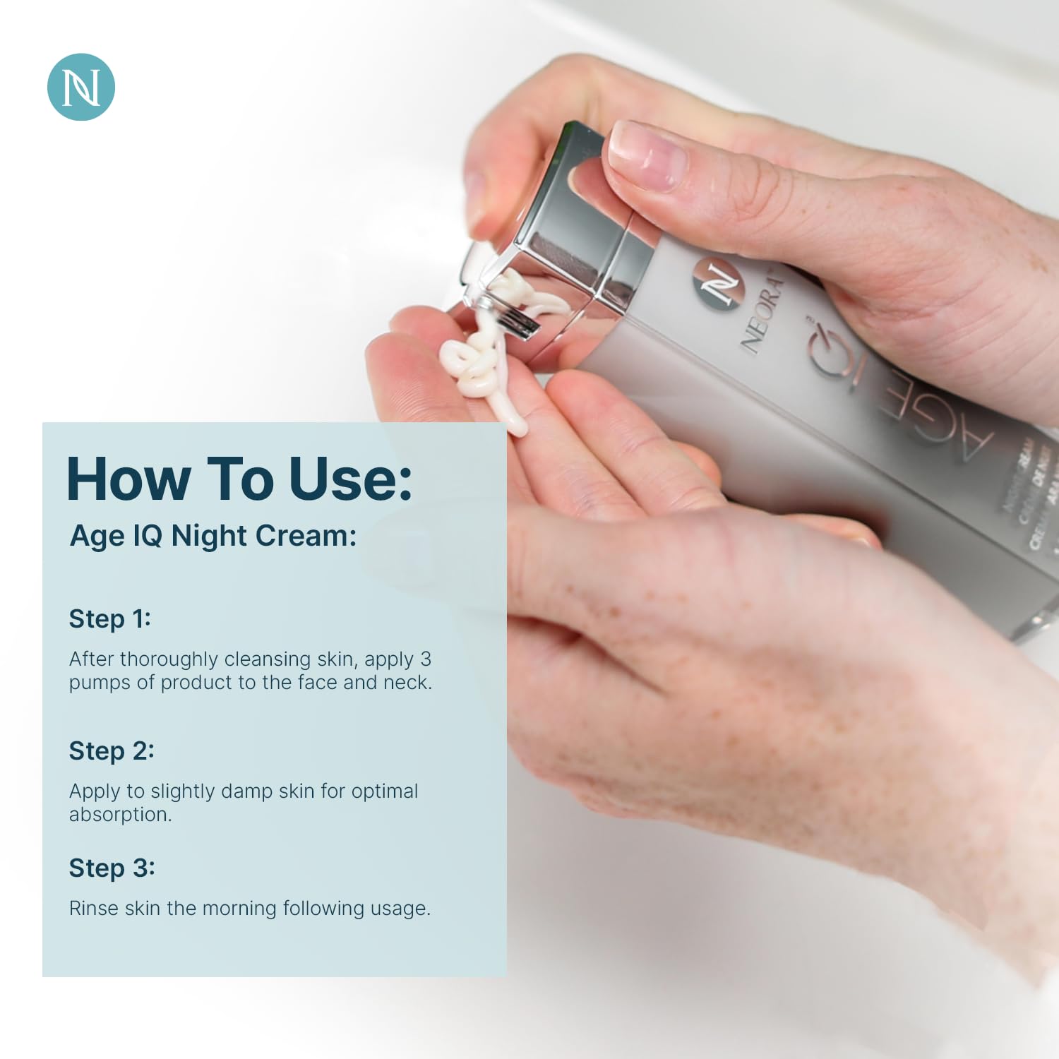 Neora Age IQ Night Cream – Anti-Aging Skincare with Bidens Pilosa, Peptides & Hy