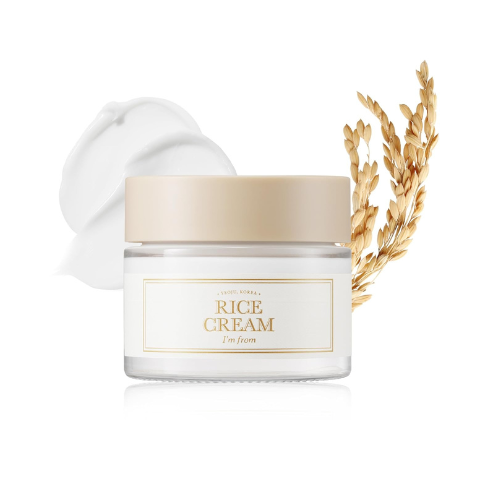Rice Cream with Rice Bran Essence & Ceramide, 1.76 oz – Hydrating, Glowing Skin,