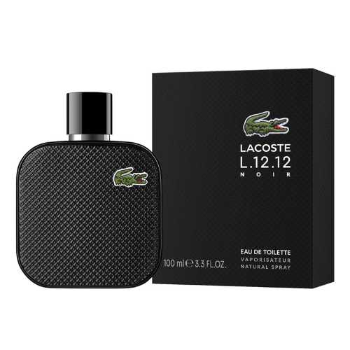 Lacoste L.12.12 Noir Eau de Toilette for Men – Fougere Aromatic Fragrance with B