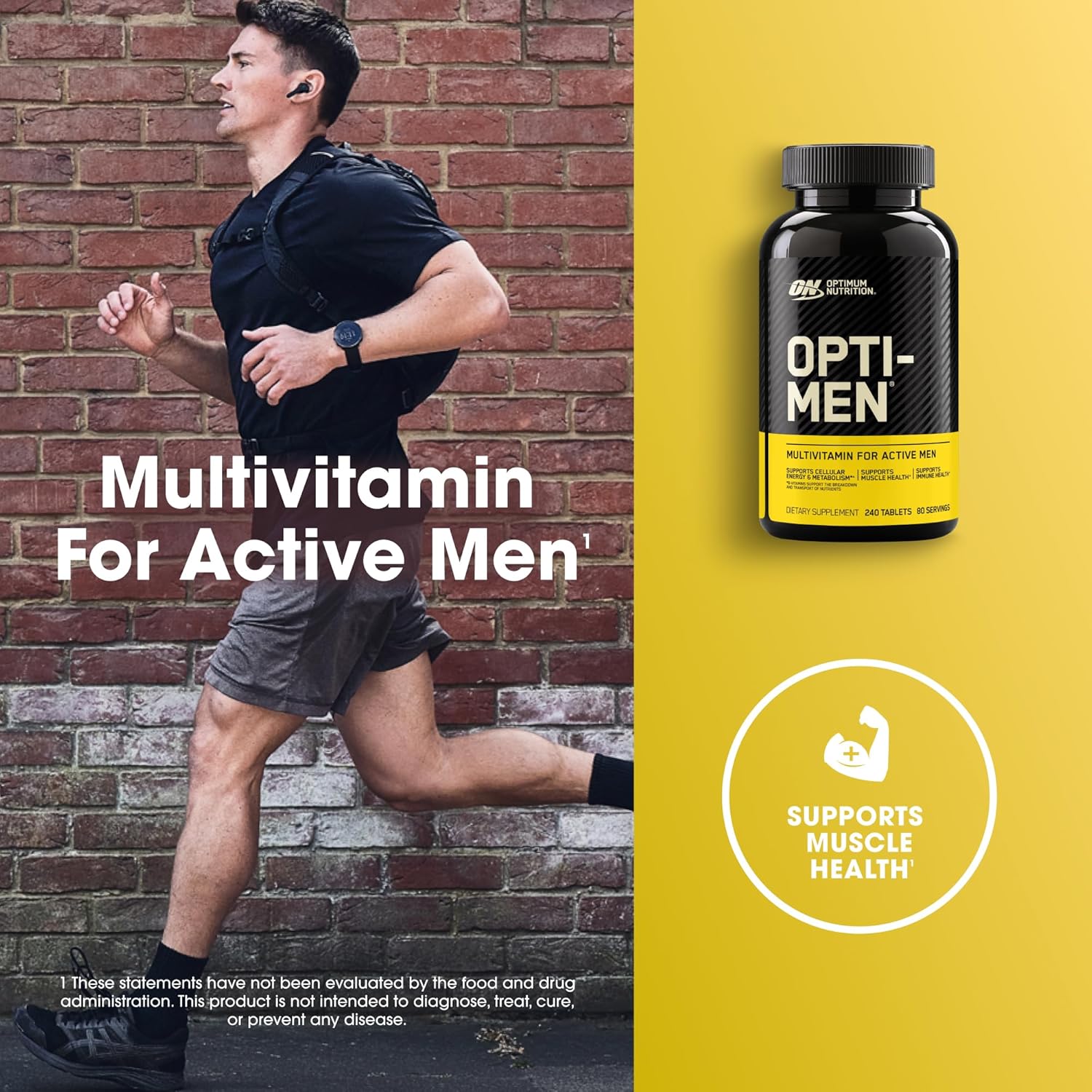 Optimum Nutrition Opti-Men Daily Multivitamin for Men – Immune Support, Amino Ac