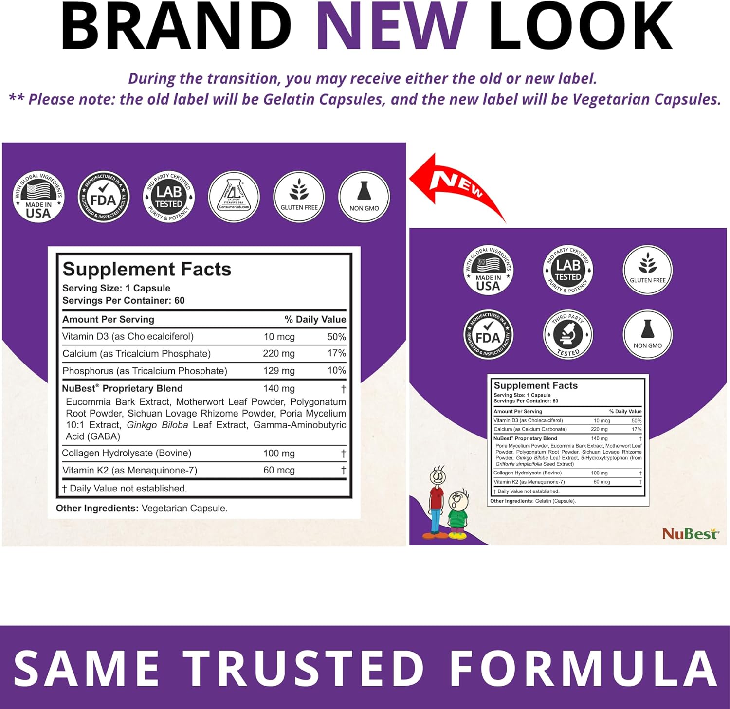 NuBest Tall 10+ Premium Bone Strength Formula – Calcium, Vitamin D3, K2 & Multiv