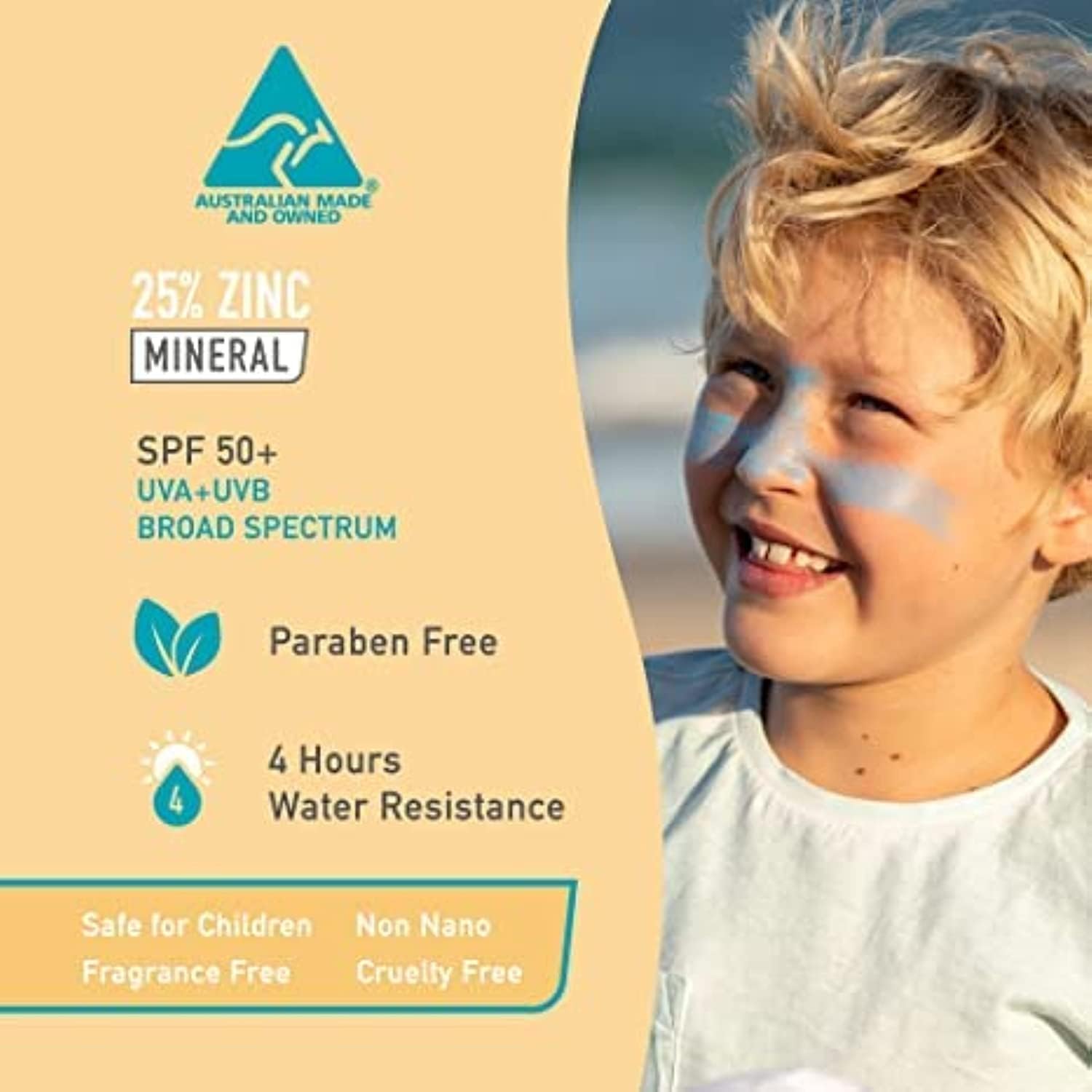 Sun Zapper Zinc Oxide Sunscreen Stick SPF 50+ – 4-Pack Tinted Sticks (Pink, Blue