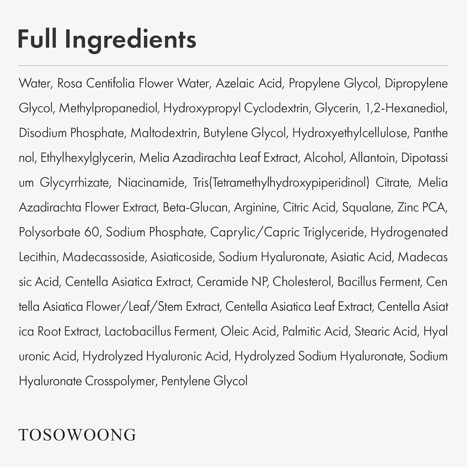TOSOWOONG Azelaic Acid 10% Face Serum – Redness Soothing, Rosacea & Blemish Care