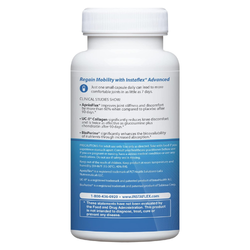 Instaflex Advanced Joint Support Supplement – With UC-II Collagen, Turmeric, Bos