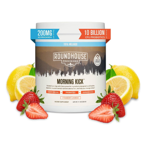 ROUNDHOUSE PROVISION® Morning Kick Zero Sugar Greens Superfood Powder | Digestiv
