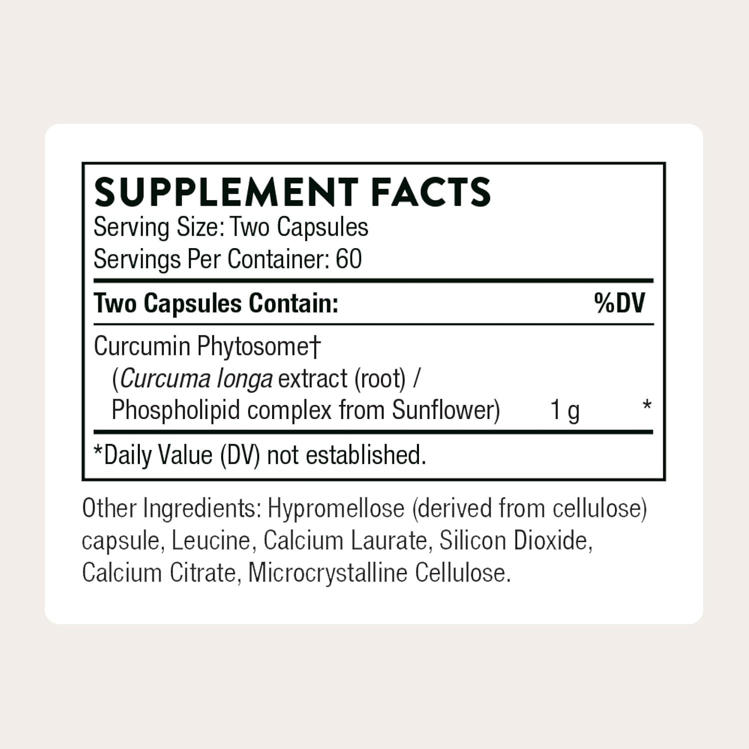 THORNE® Curcumin Phytosome 1000 mg (Meriva) | Clinically Studied, High Absorptio