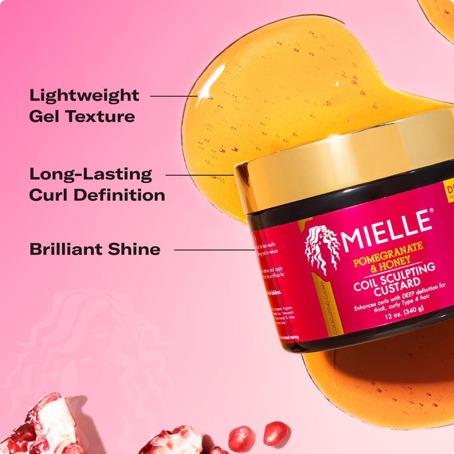 Mielle Organics Pomegranate & Honey Curl Cream – Coil & Curl Defining Hair Cream
