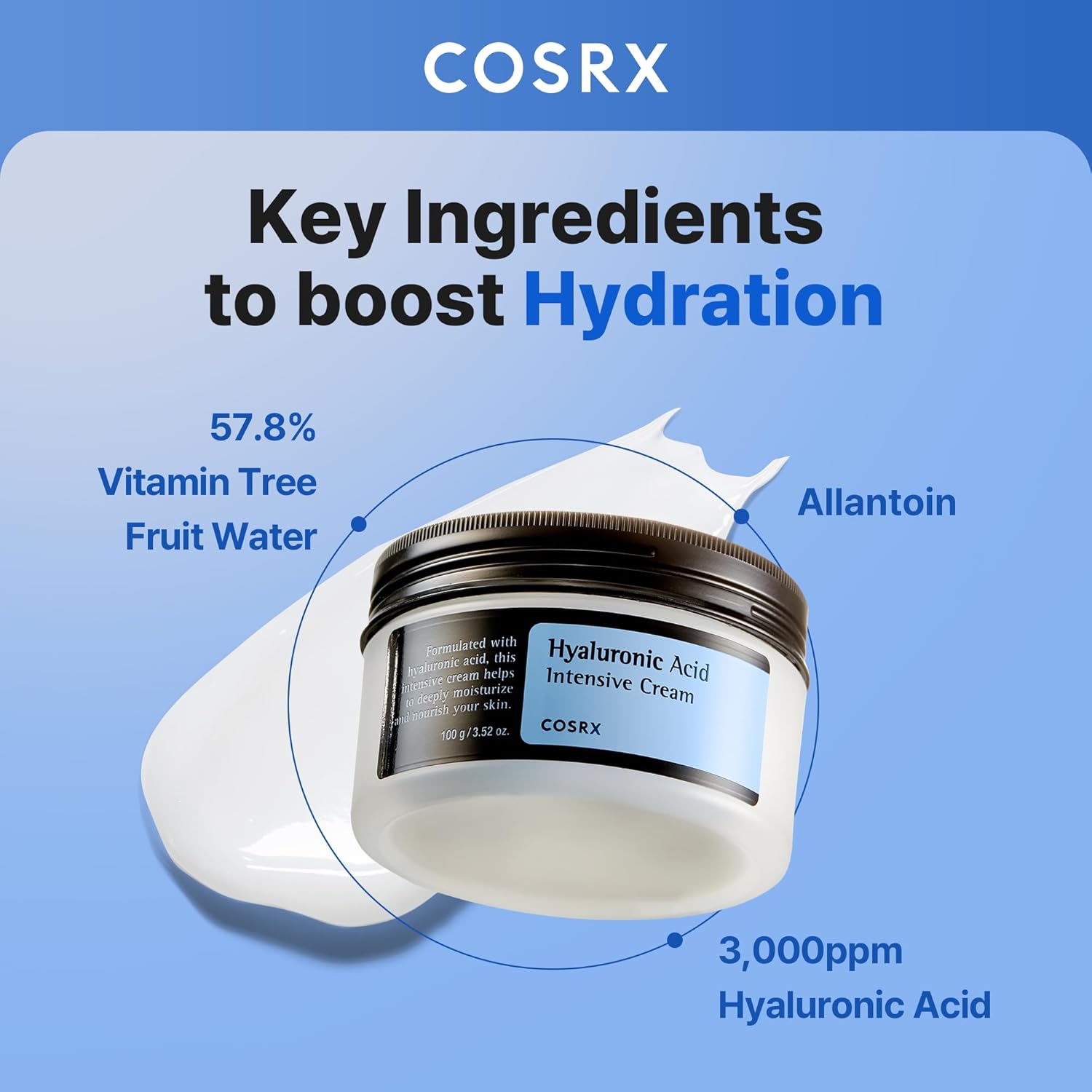 COSRX Hyaluronic Acid Moisturizing Cream 100g – Deep Hydration for Sensitive Ski