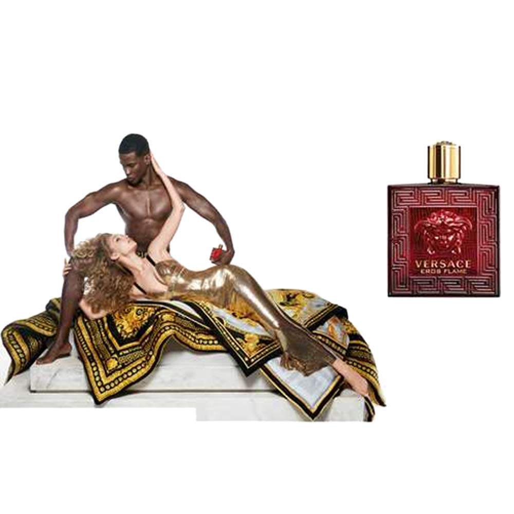 Versace Eros Flame Eau de Parfum for Men – 3.4 oz / 100 ml Intense Woody Spicy M