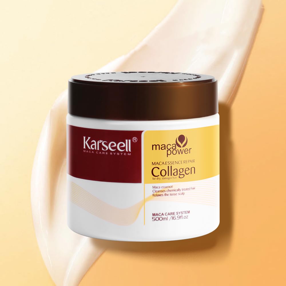 Karseell Collagen Hair Mask with Argan Oil – Deep Conditioning Treatment for Dry