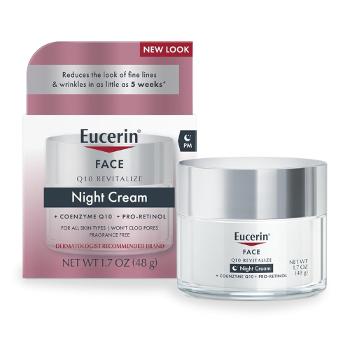 Eucerin Q10 Anti-Wrinkle Night Cream + Pro-Retinol – Facial Cream for Sensitive 