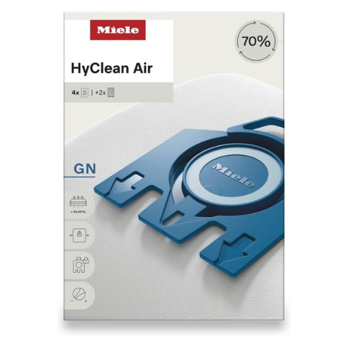 Miele 10123210 AirClean 3D Efficiency Dust Bags – Type GN, 4 Bags & 2 Filters, H