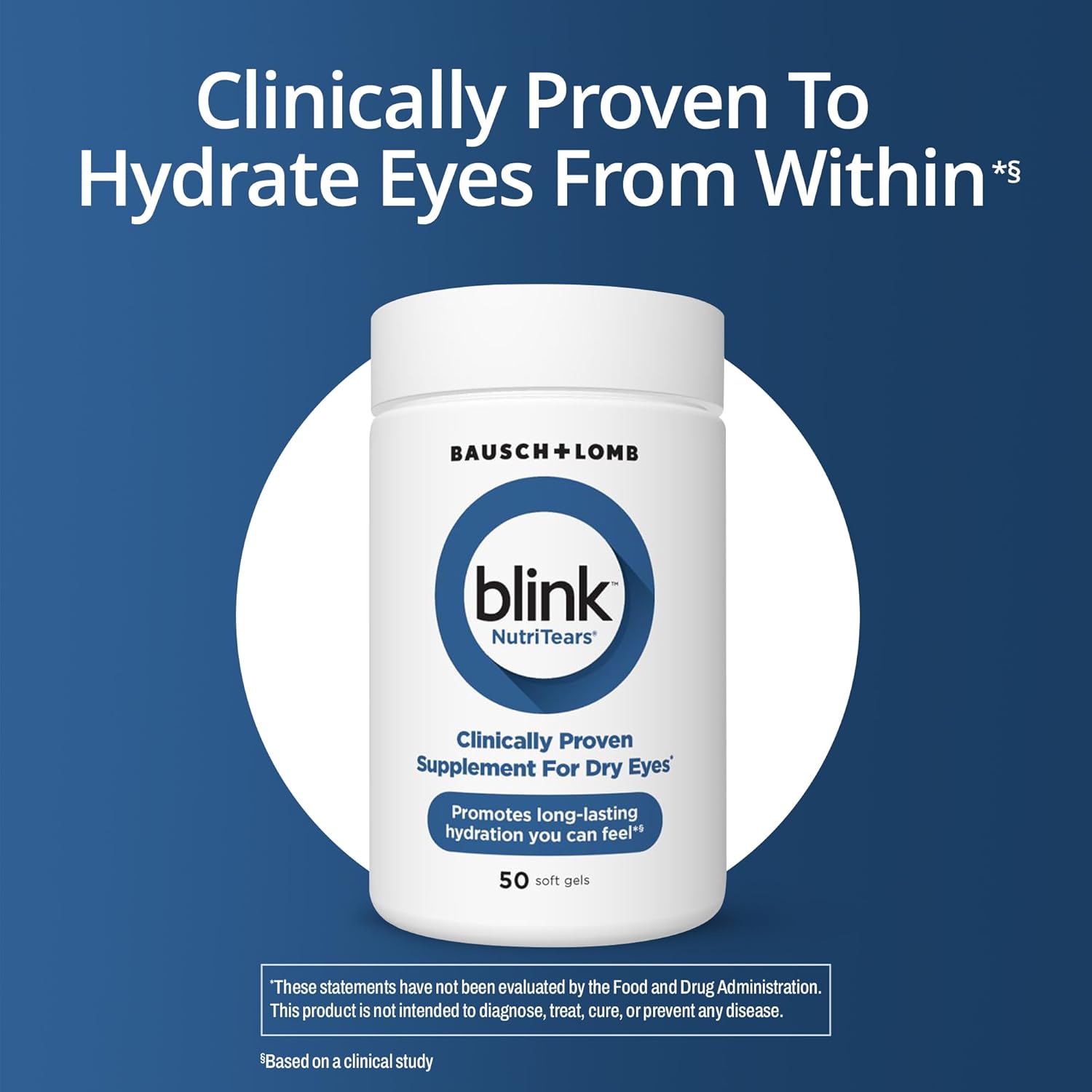Blink NutriTears Dry Eye Supplement – Clinically Proven Eye Care Formula with Lu