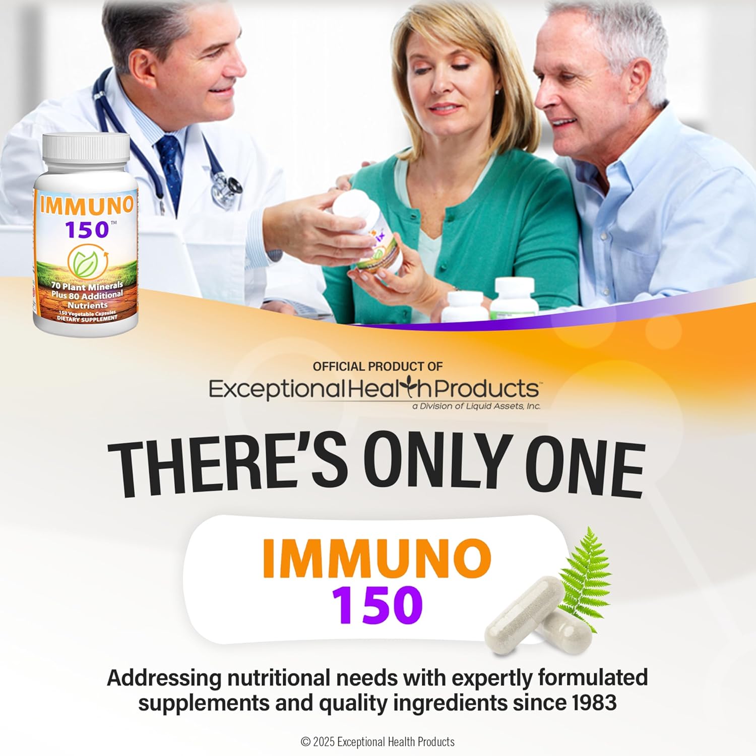 Immuno 150 Immune Support Supplement | 70 Plant Minerals, 13 Essential Vitamins 