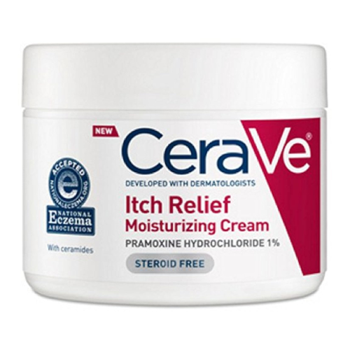 CeraVe Moisturizing Cream for Dry Skin with Pramoxine – Fragrance-Free Itch Reli